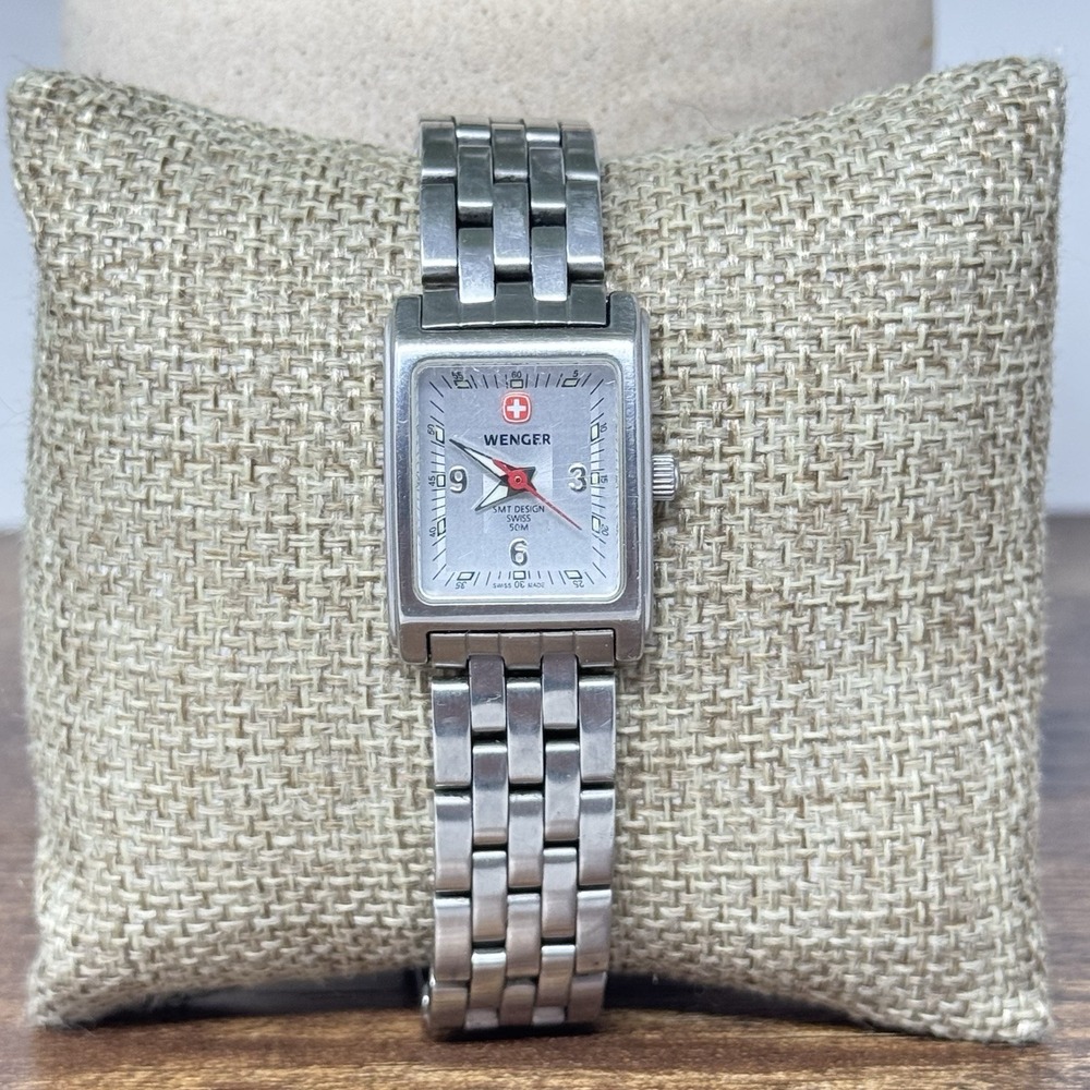 Wenger Swiss Military Women's Tank Watch 092 0940 Stainless Band 20mm Case 50M